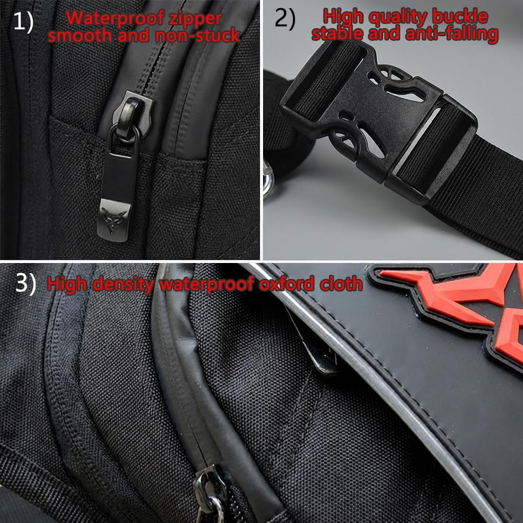 MOTOCENTRIC Motorcycle Thigh Bag for Men Women,Waist Pack Drop Leg Bag,Outdoor Sports Travel Hiking CyclingThigh Waist Bum Hip Fanny Belt Bag (Gray)