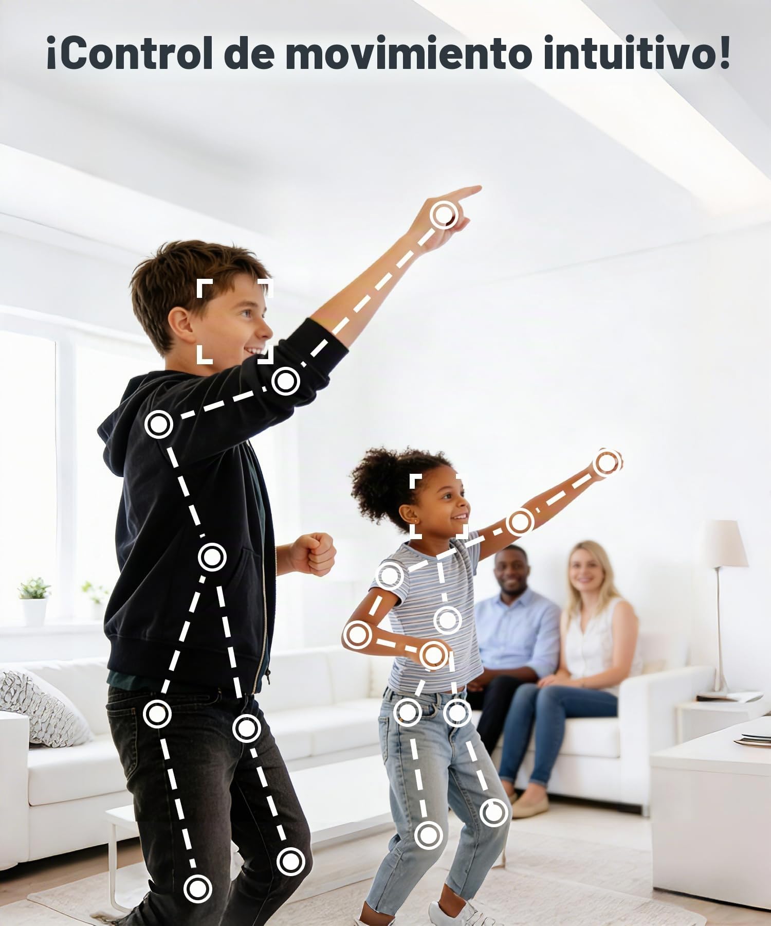Consola de Juegos AR para Niños con Control por Movimiento, Videojuego Plug & Play para TV, Juegos Activos y Diversión Familiar para Interior
