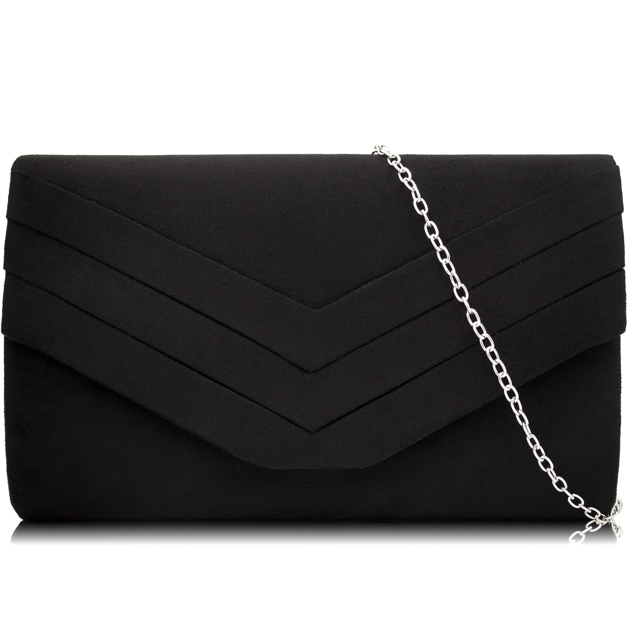 MilisenteEvening Bag for Women, Suede Envelope Evening Purses Crossbody Shoulder Clutch Bag