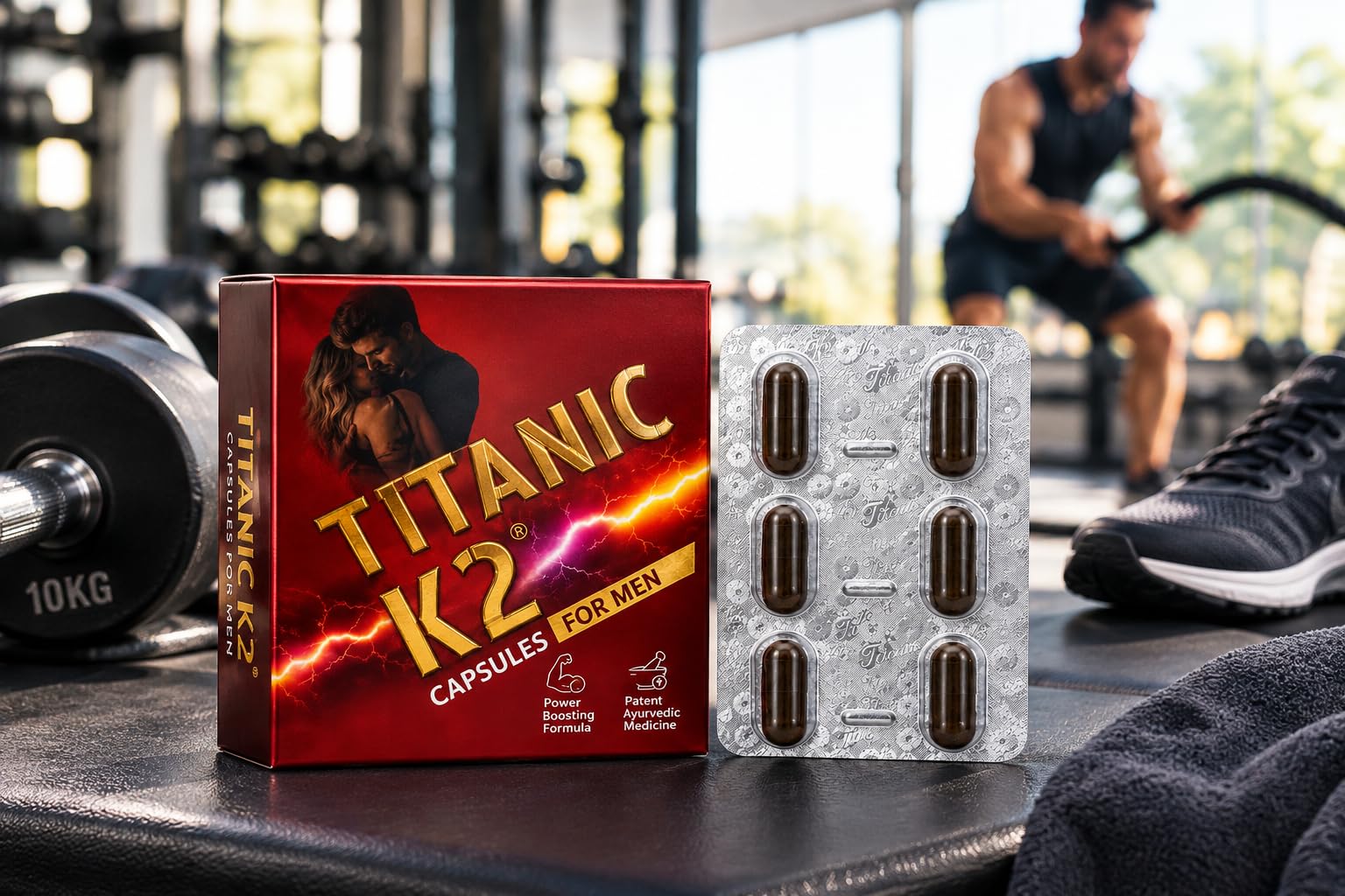 New The Original Titanicc K2 Power Capsule, Enhance Energy, Stamina, Healthy Bones & Sport Performance For Men (Pack Of 1) — Amazon image 3