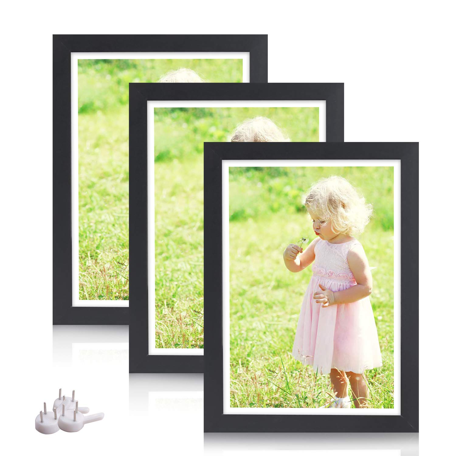 Buy Picture Frame Set of 3, 5x7 Black Photo Frame, Horizontal and