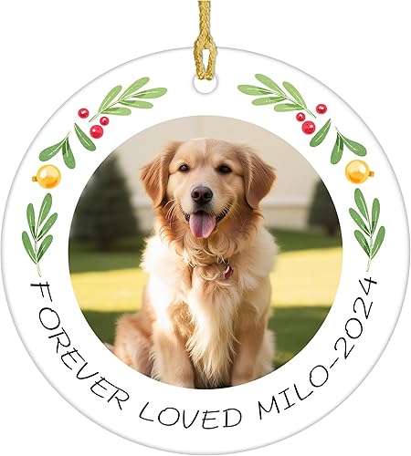 Miniatura 83 de Adornos personalizados para perro para árbol de Navidad 2024, adorno de Navidad personalizado para perros con nombre, regalos de decoración de árbol