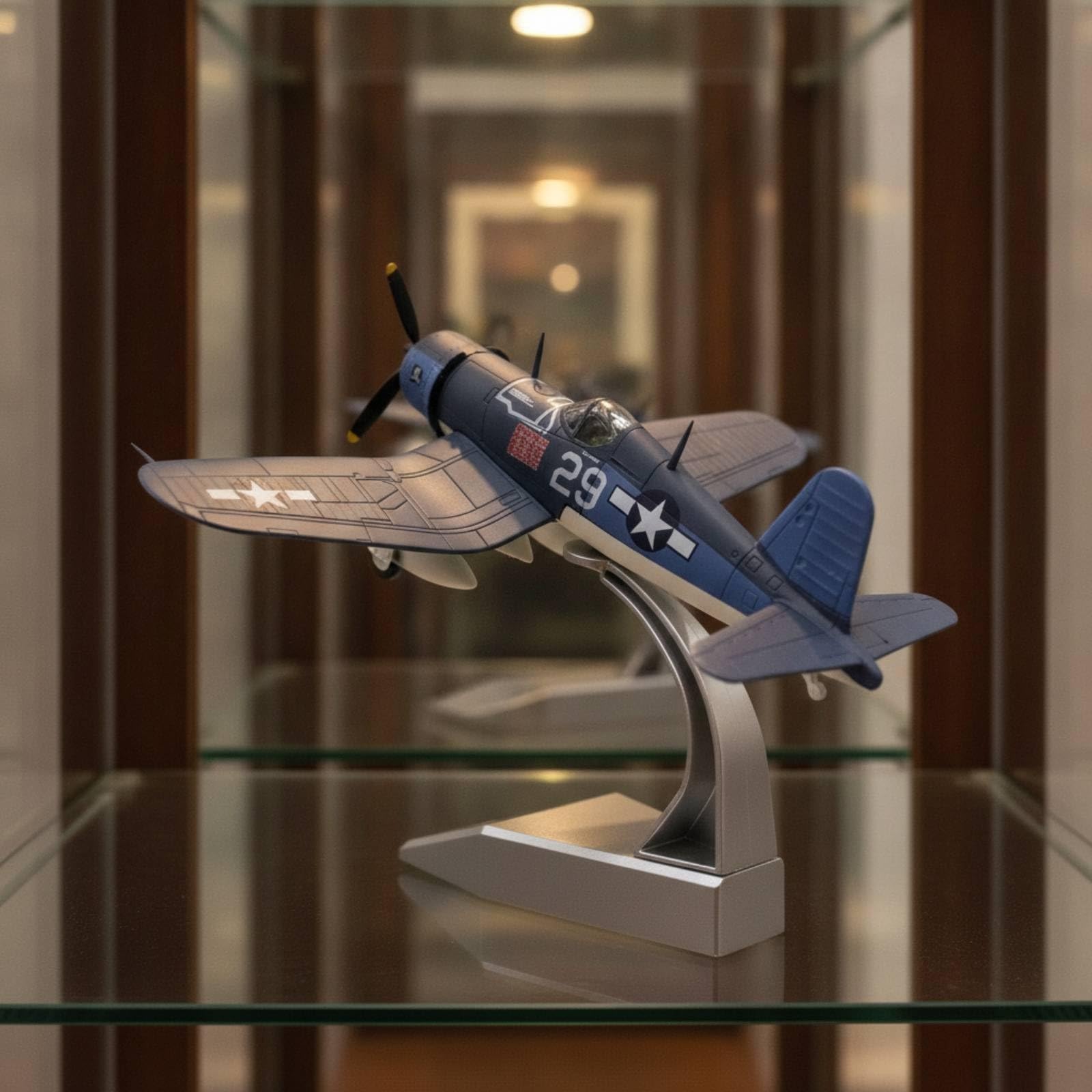 MagiDeal Aircraft Modello Aereo Modellino Aereo Aereo da Caccia Navale Miniatura in Lega con Linee Fedeli E Base Argentata Adatto per Collezione Ufficio Studio Salotto 1 72