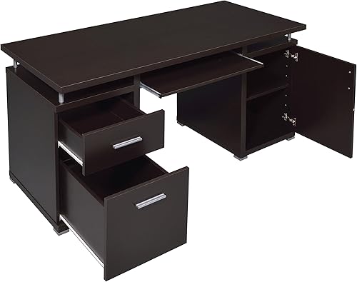 Miniatura 16 de Escritorio para computadora, Madera, Blanco crudo Blanco,Capuccino,https://www.amazon.com/dp/undefined