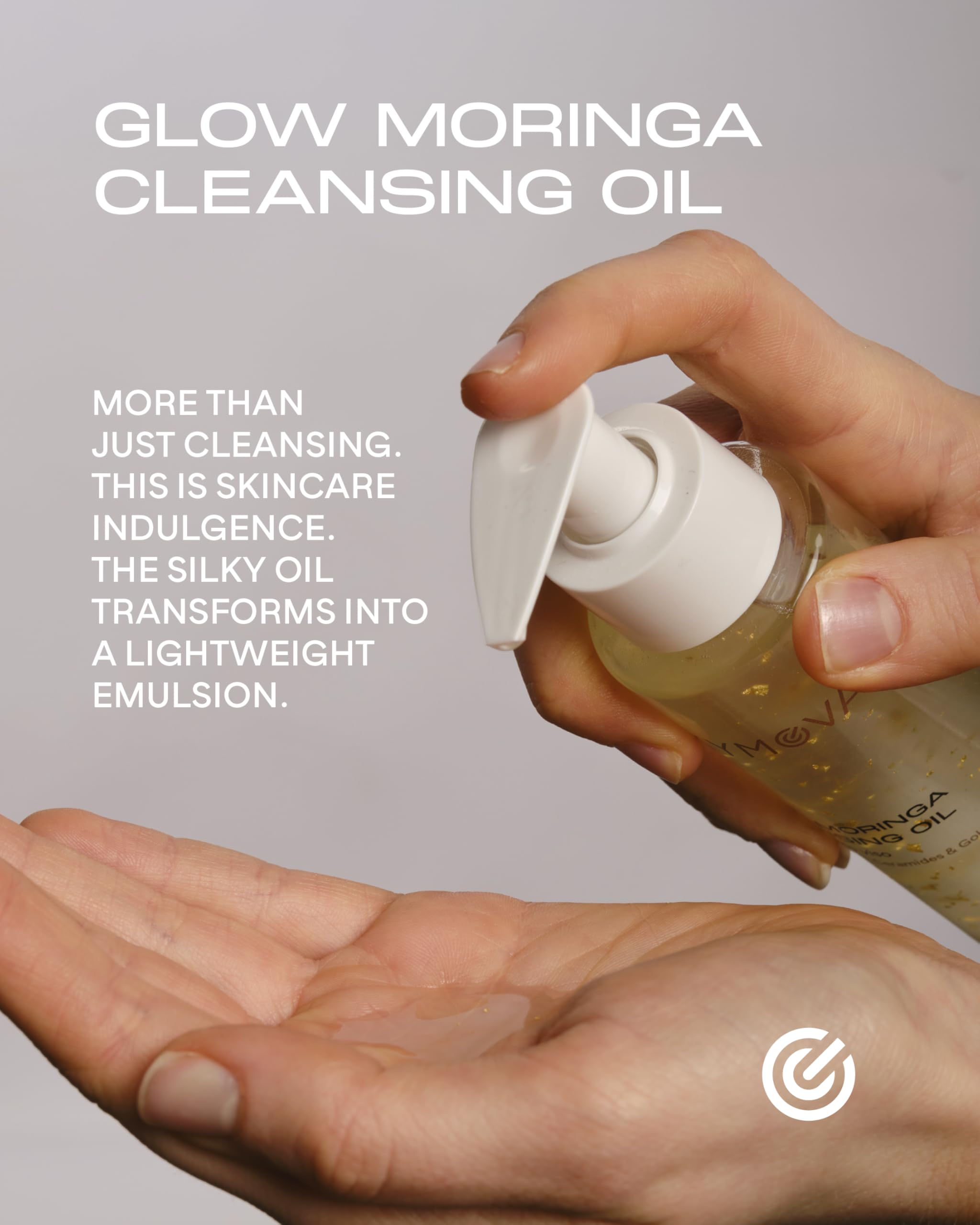 MAXYMOVA Glow Moringa Cleansing Oil – Aceite limpiador hidrófilico con oro de 23 quilates, moringa y ácido hialurónico – Edición Limitada para una piel luminosa e hidratada