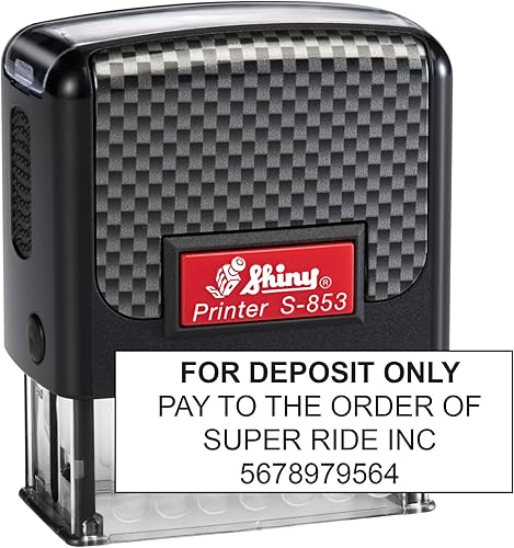 Miniatura 7 de Shiny S-854 - Sello de firma personalizado, tamaño grande, elige entre 15 colores de tinta