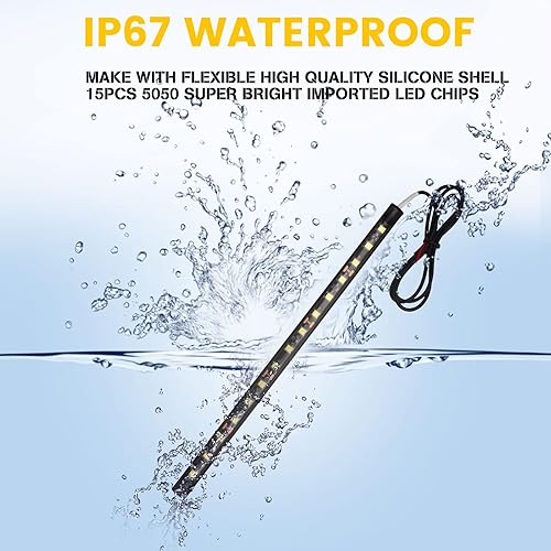 Miniatura 6 de YM E-Bright Tira de luces LED para automóvil para carrito de golf, motocicletas, lanchas marinas, kayak, interior y exterior, chipset 5050, 15SMD,