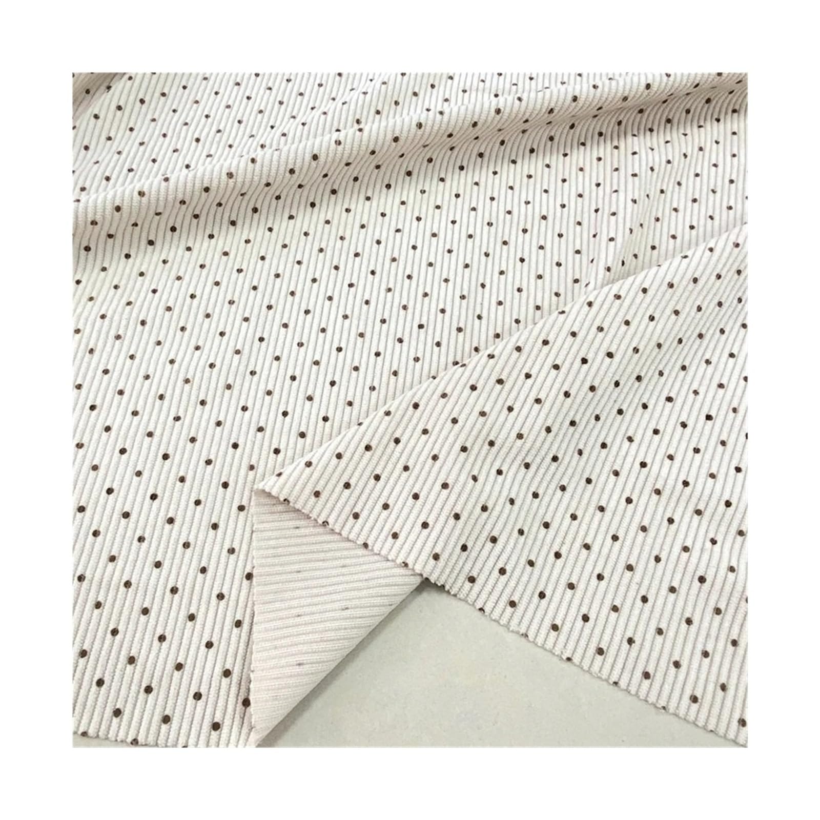 Polka Dots Fabric Polka Dot Offset Printing Pit Strip Clothing Fabric Corduroy Cloth(Color7,Length 1.5 Meters)