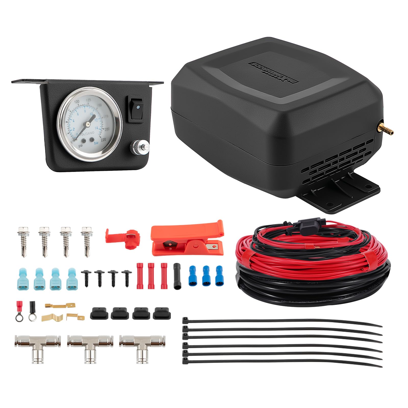 maXpeedingrods 12V Air Suspension Compressor Controller Kit Per Universal Vans Pickups