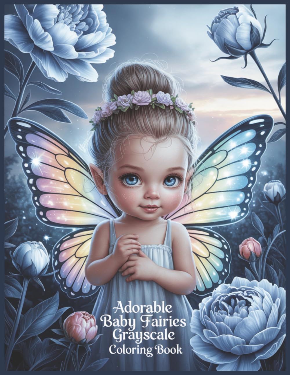 Adorable Baby Fairies Coloring Book for all Ages: 60 Whimsical Grayscale Illustrations for Relaxation, Stress Relief and Creative Coloring Cute Fantasy Fairy (Grayscale Creations)