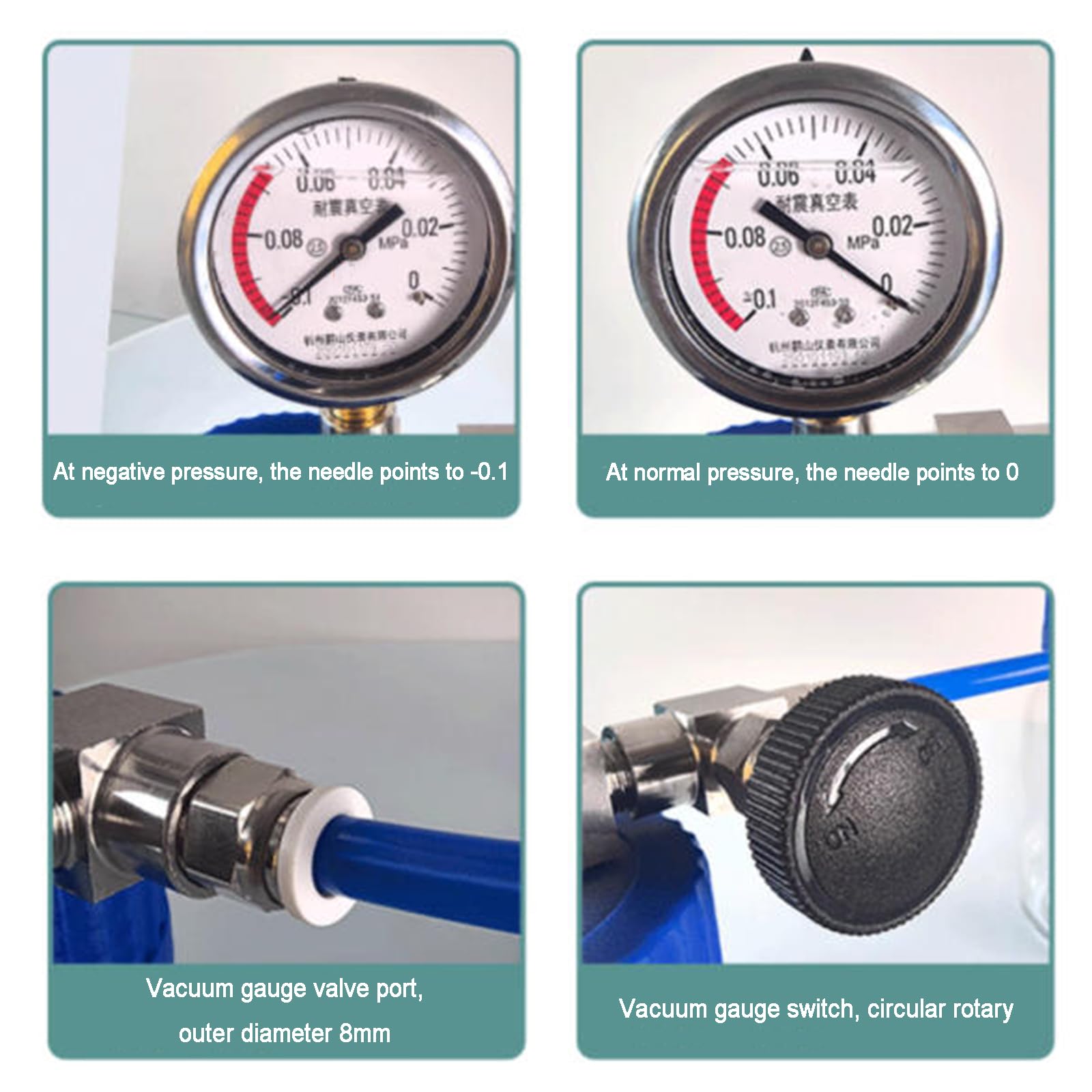 Cámara De Vacío De Vidrio, Kit De Cámara Desgasificadora De Laboratorio De 1000 Ml, con Vacuómetro De Acero Inoxidable, Eliminador De Burbujas De Resina