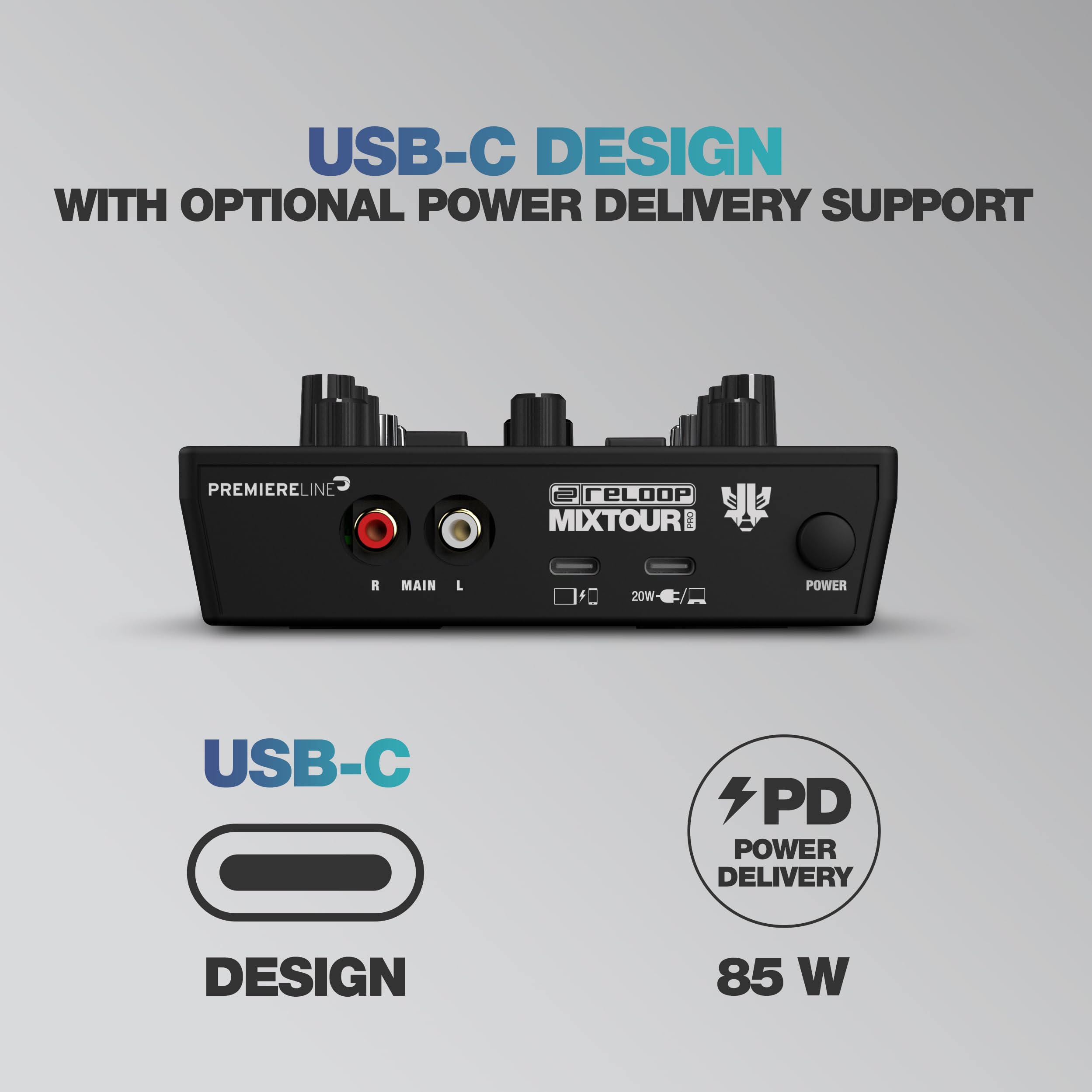 Reloop Mixtour Pro - Contrôleur DJ tout-en-un ultra-portable de haute qualité à 4 platines avec interface audio