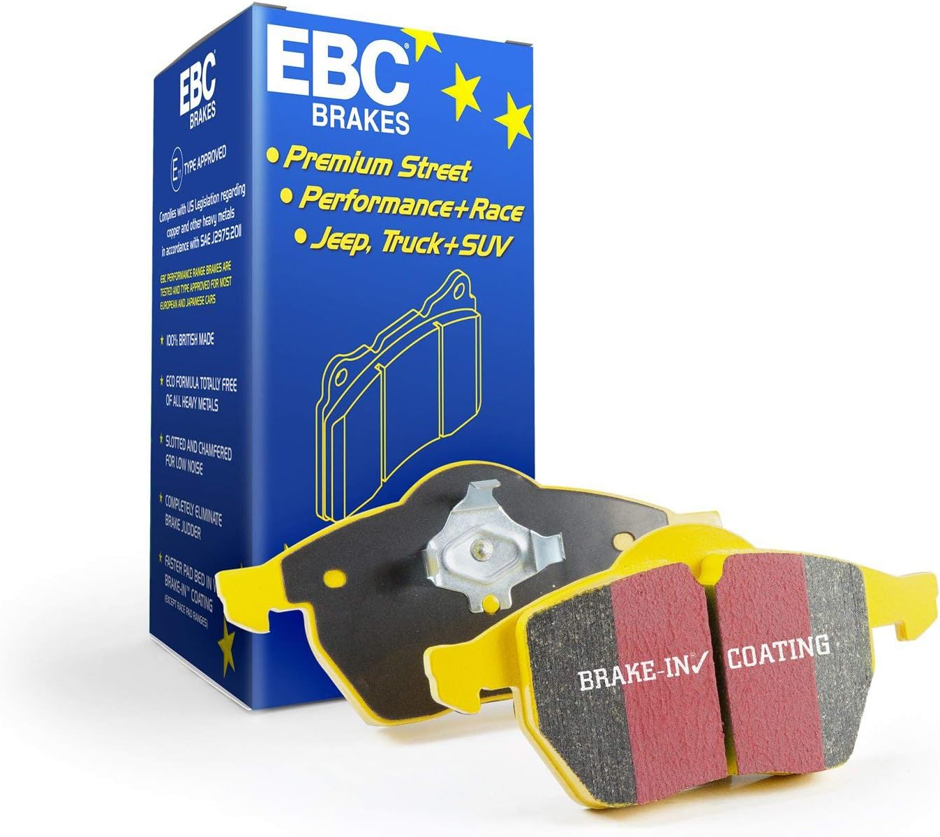 EBC Brakes Yellowstuff 4000 Series Street DP41591R to Fit FORD (SOUTH AFRICA),FORD (AUSTRALIA AND NEW ZEALAND),LEXUS,BREMBO,SUBARU,FERRARI,MERCEDES-BENZ,MASERATI