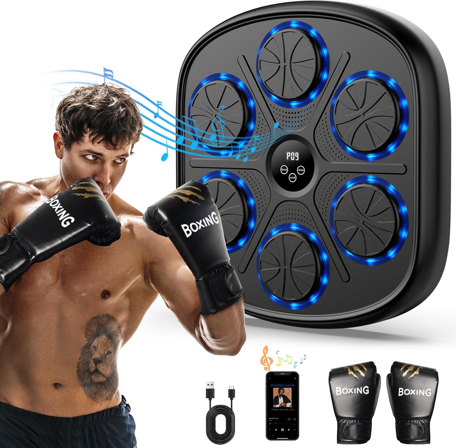 Tokout Music Boxing Machine Musical Boxing Machine, Rechargeable