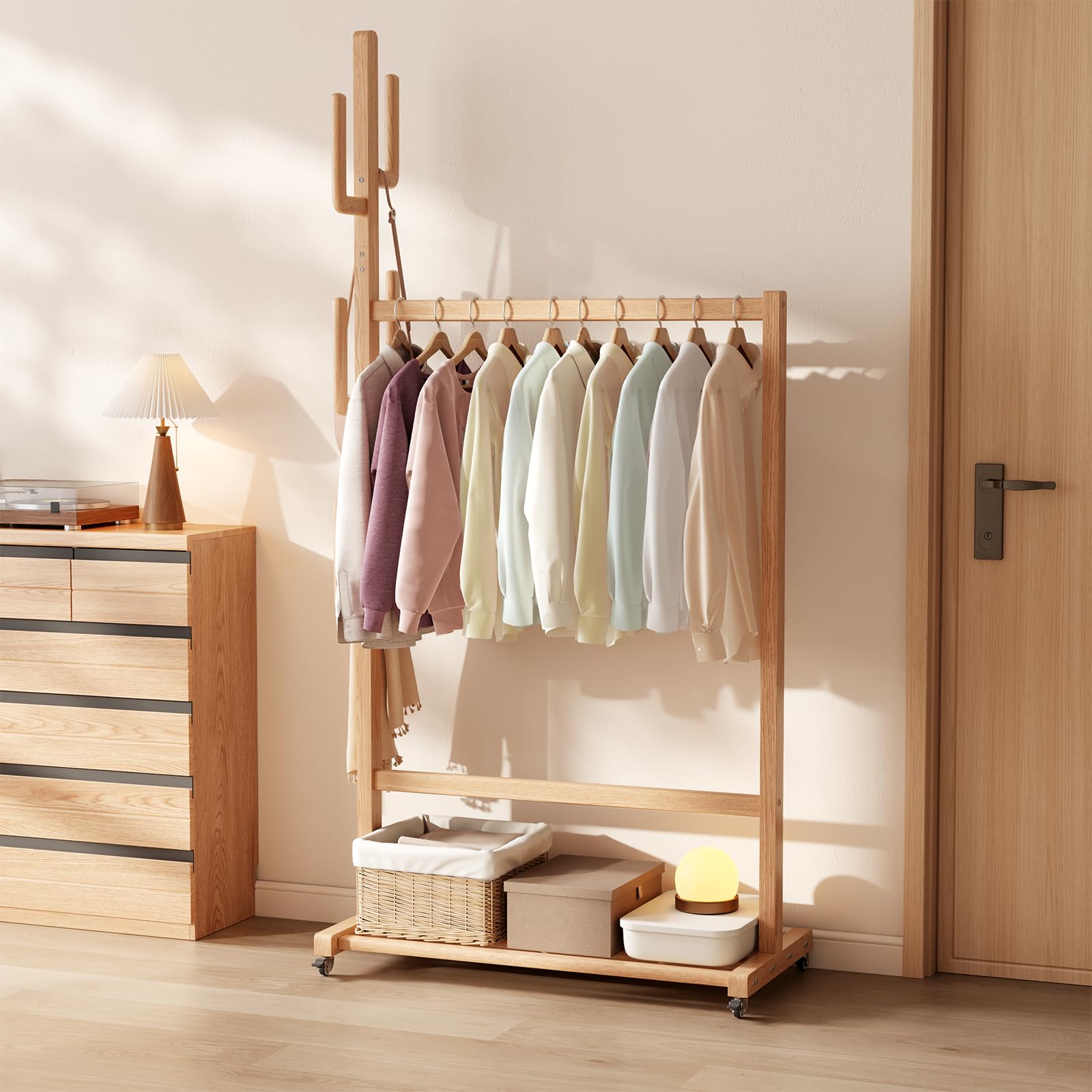 Amazon.co.jp: Mangowood ハンガーラック 衣類収納 コートハンガー
