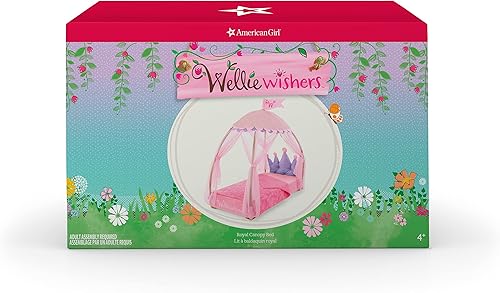 Miniatura 5 de American Girl WellieWishers Royal Canopy - Cama para muñecas de 14.5 pulgadas