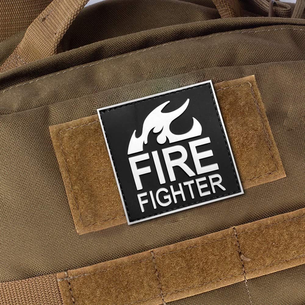 Morton Home 3D PVC FIRE Tactical Morale Rubber Patch (White)