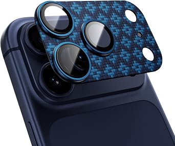 BENKS ArmorWarrior Camera Lens Protector for iPhone 17 Pro, AR-Coated Tempered Glass with Aramid Fiber, Impact-Resistant, Dust Guard, Case-Friendly Azure Blue