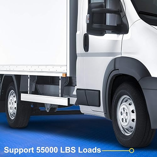 Miniatura 5 de VEVOR Suelo de garaje, azulejos de suelo entrelazados duraderos, paquete de 50, azulejos de garaje antideslizantes con placa de diamante, soporta