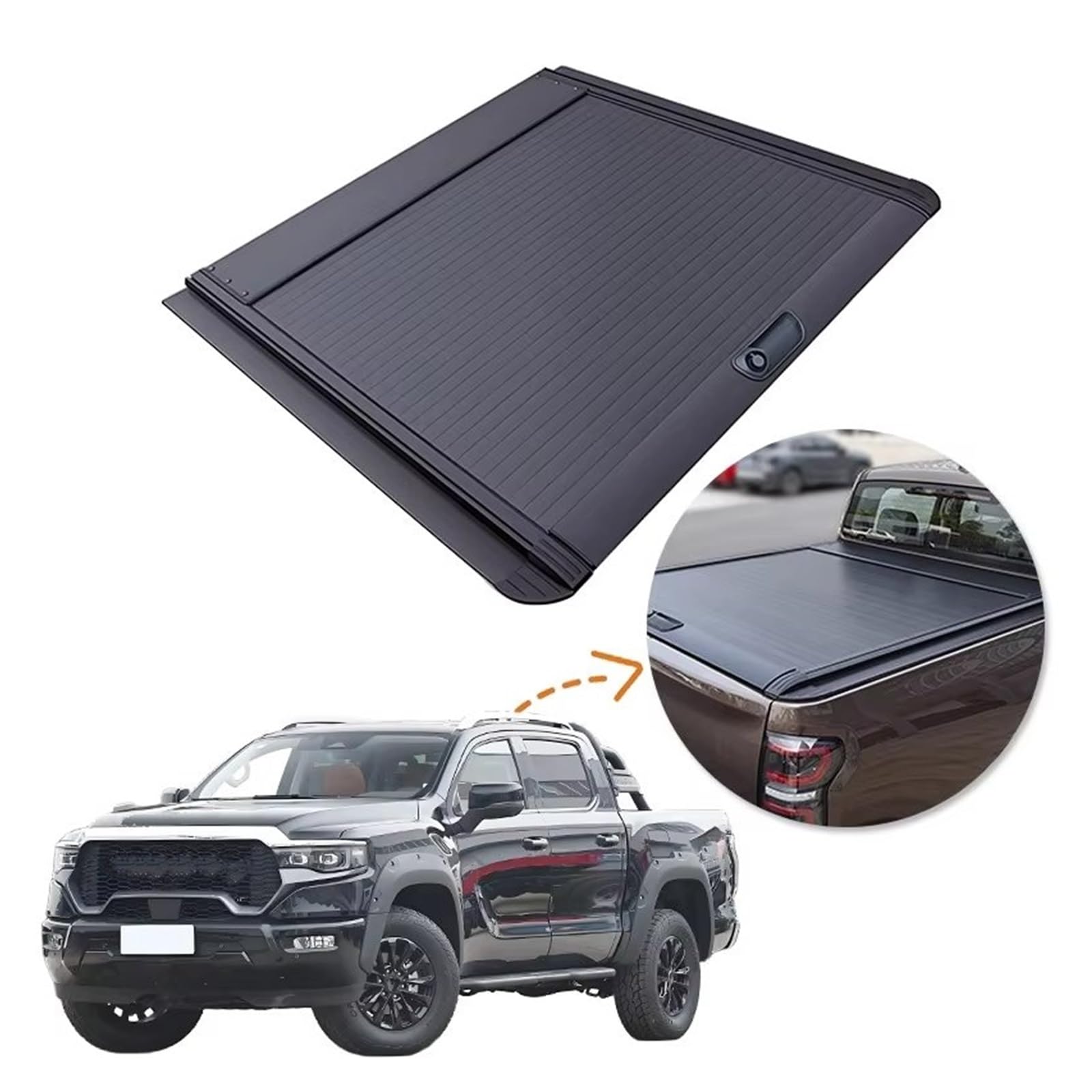 per Foton per Tunland V9 Coperchio per Cassone in Lega Alluminio per Camioncino con Coperchio A Rullo Retrattile Auto Bagagli Protezione Coperchio