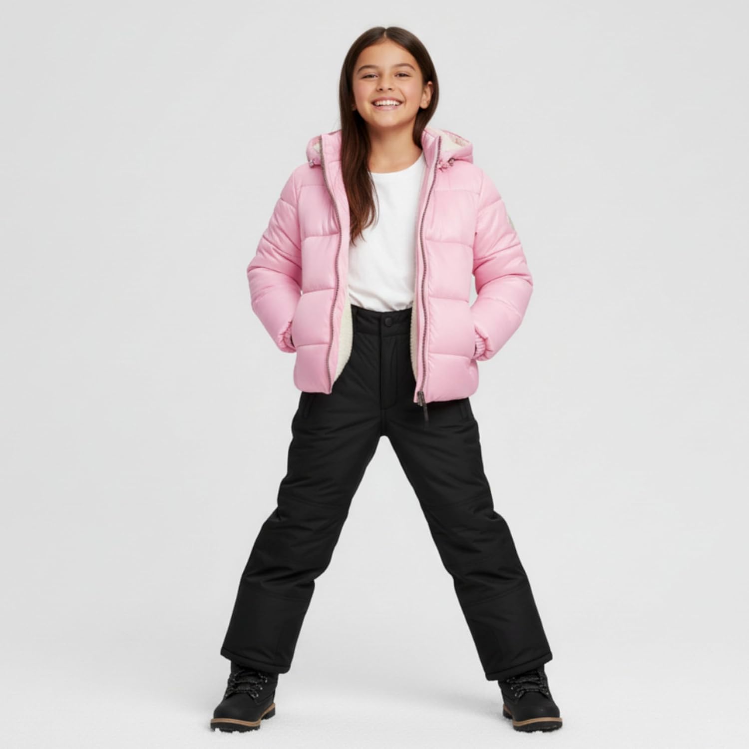 Jessica Simpson Girls' Insulated Ski Bib Snow Pants - Image 3