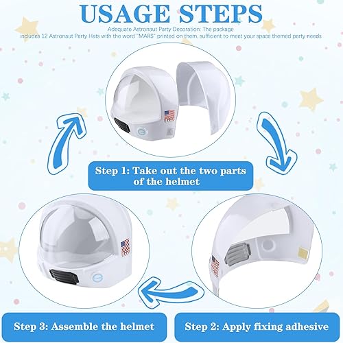 Miniatura 5 de Juego de 24 disfraces de astronauta para niños, incluye 12 chalecos de astronauta, 12 cascos de astronauta para niños, suministros de fiesta de
