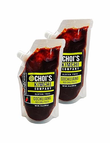 (2) Gochujang sin gluten de 16 onzas vegano, sin gluten por Choi's Kimchi Co. Fabricado en Estados Unidos. (32 onzas)