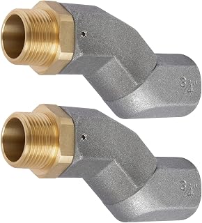 RANSOTO 2PCS 3/4 Inch NPT Fuel Hose Nozzle Swivel Multi Plane 360 Rotating Fuel Tank Connector for Fuel Transfer Pump Diesel Gasoline Kerosene