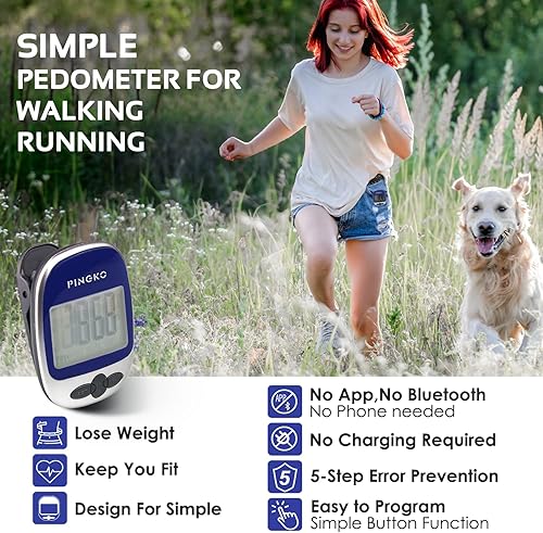 Miniatura 41 de PINGKO Paso/distancia/calorías/contador portátil multifuncional al aire libre del podómetro del deporte Rosa