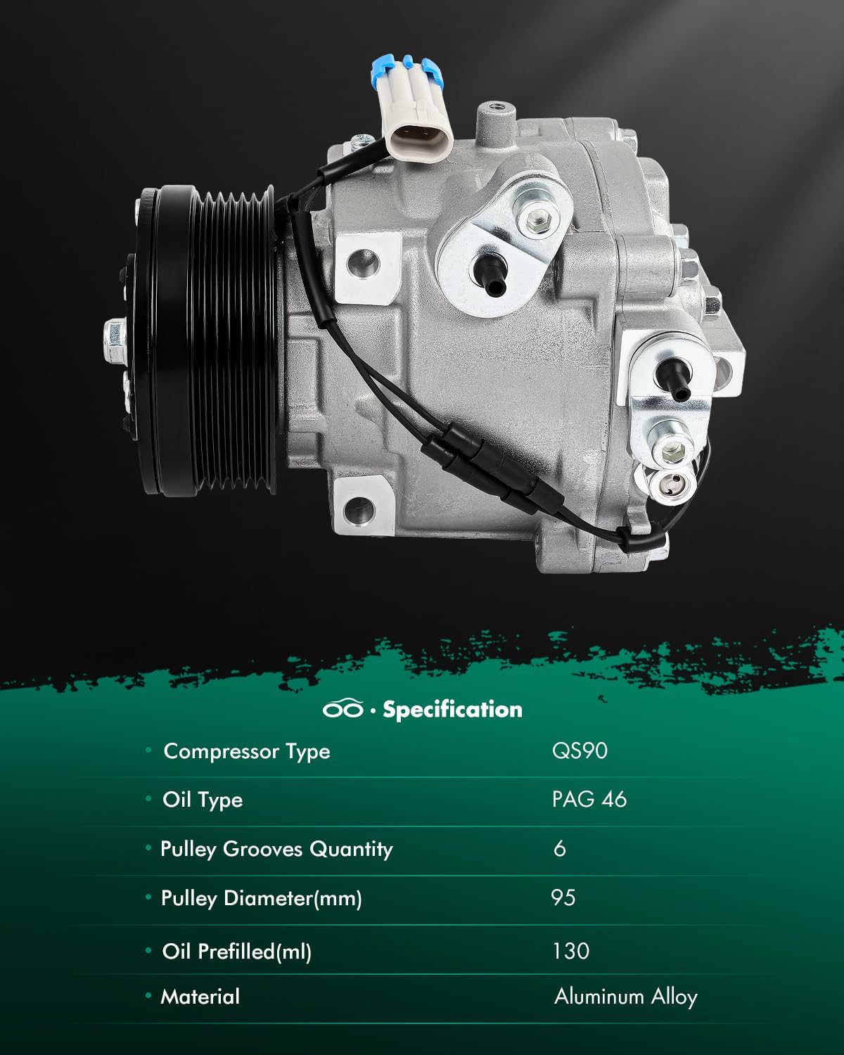 SCITOO AC Compressor for Buick Encore 1.4L 2013-2022, Fast Cooling Air Conditioner Compressor for Chevrolet Sonic 1.4L 2013-2020, for Chevrolet Trax 1.8L 2013-2020