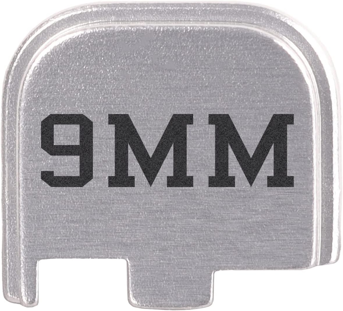 NDZ Performance Slide Cover Back Plate for Glock 43 43X 48 & PSA Dagger Micro – Aluminum Upgrade with Black Engraving – 9MM Caliber – Silver