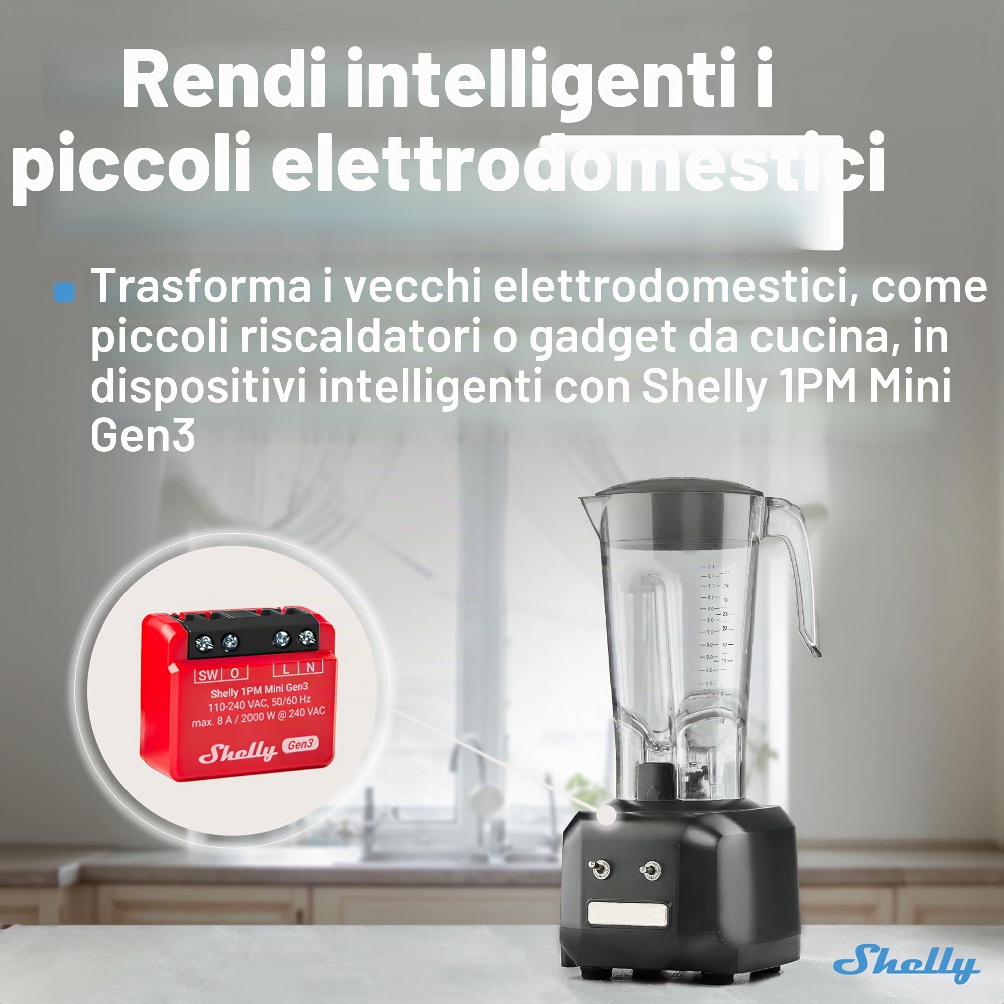 Shelly Plus 1PM Mini Gen 3, Duo Pack, Interruttore Relè Intelligente, Wifi, 1 Canale & Plus 1 Mini Gen3, Duo Pack, Interruttore di Relè Intelligente, Wifi, 1 Canale
