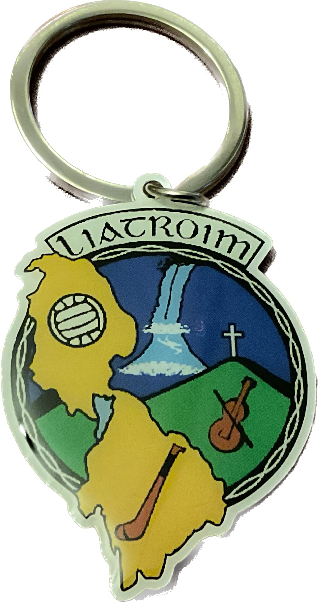 LEITRIM Official ALL IRELAND GAA County crest ultra thin metal keyring