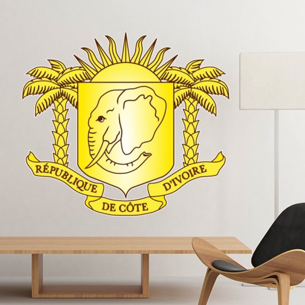 Sticker Côte d'Ivoire amovible sans trace pour relooker une chambre