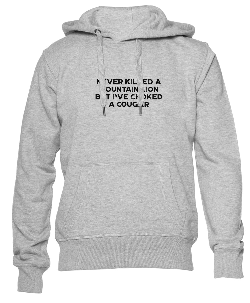 Nigdy Nie Zabiłem Pumy Ale Się Udusiłem Unisex Szara Bluza Z Kapturem Dla Mężczyzn I Kobiet Unisex Grey Sweatshirt Crewneck