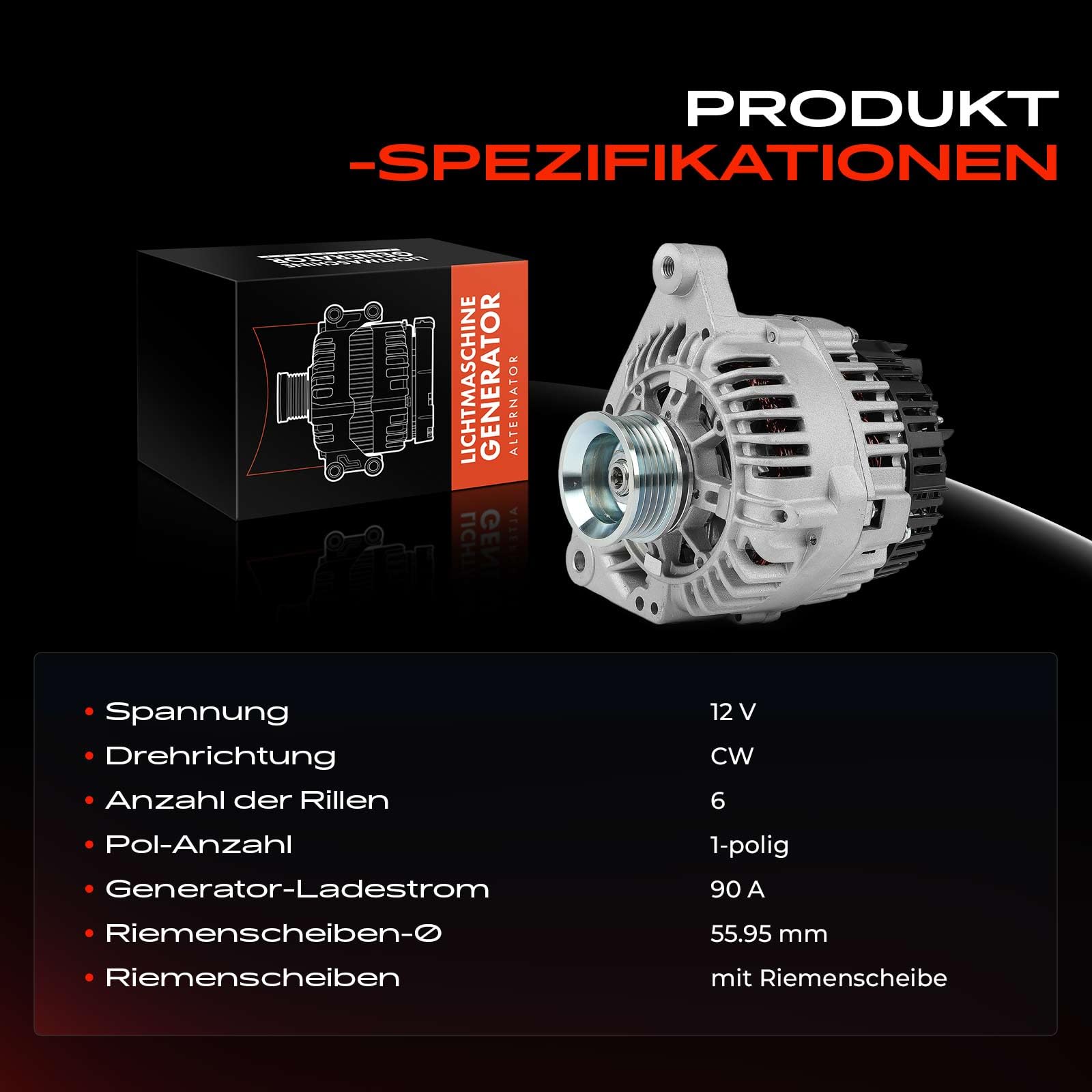 Frankberg Lichtmaschine Generator 90A 058903016A
