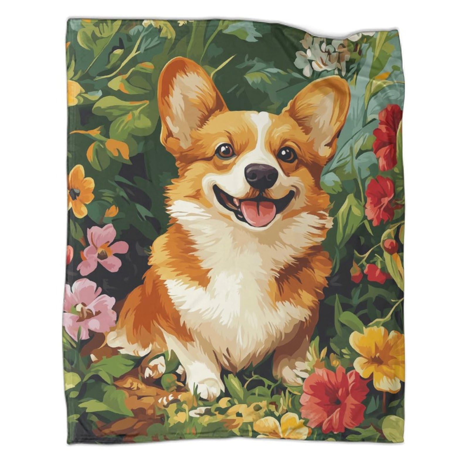 Couverture de voyage Corgi luxueuse chaude grand plaid lit adulte