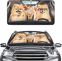 Vista 43 de GENANY Divertido parasol para parabrisas para sedán, SUV, camión (55 x 29 pulgadas), parasol de automóvil, bloquea los rayos UV, accesorios