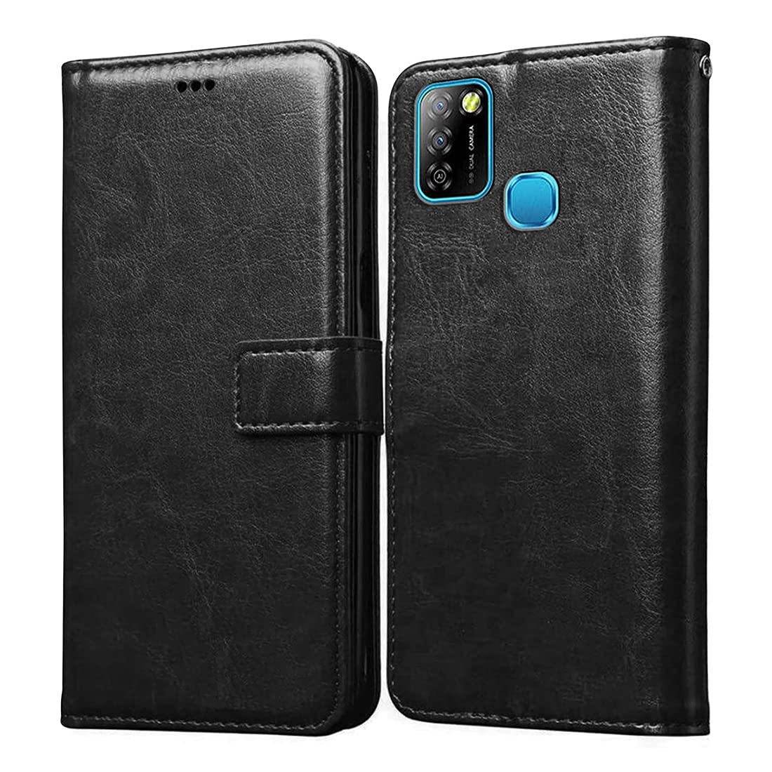 Casotec Flip Cover for Infinix Smart 5A | Premium Leather Finish | Inbuilt Pockets & Stand | Flip Case for Infinix Smart 5A (Black) (B09QMJ12SP) Amazon Price History, Amazon Price Tracker