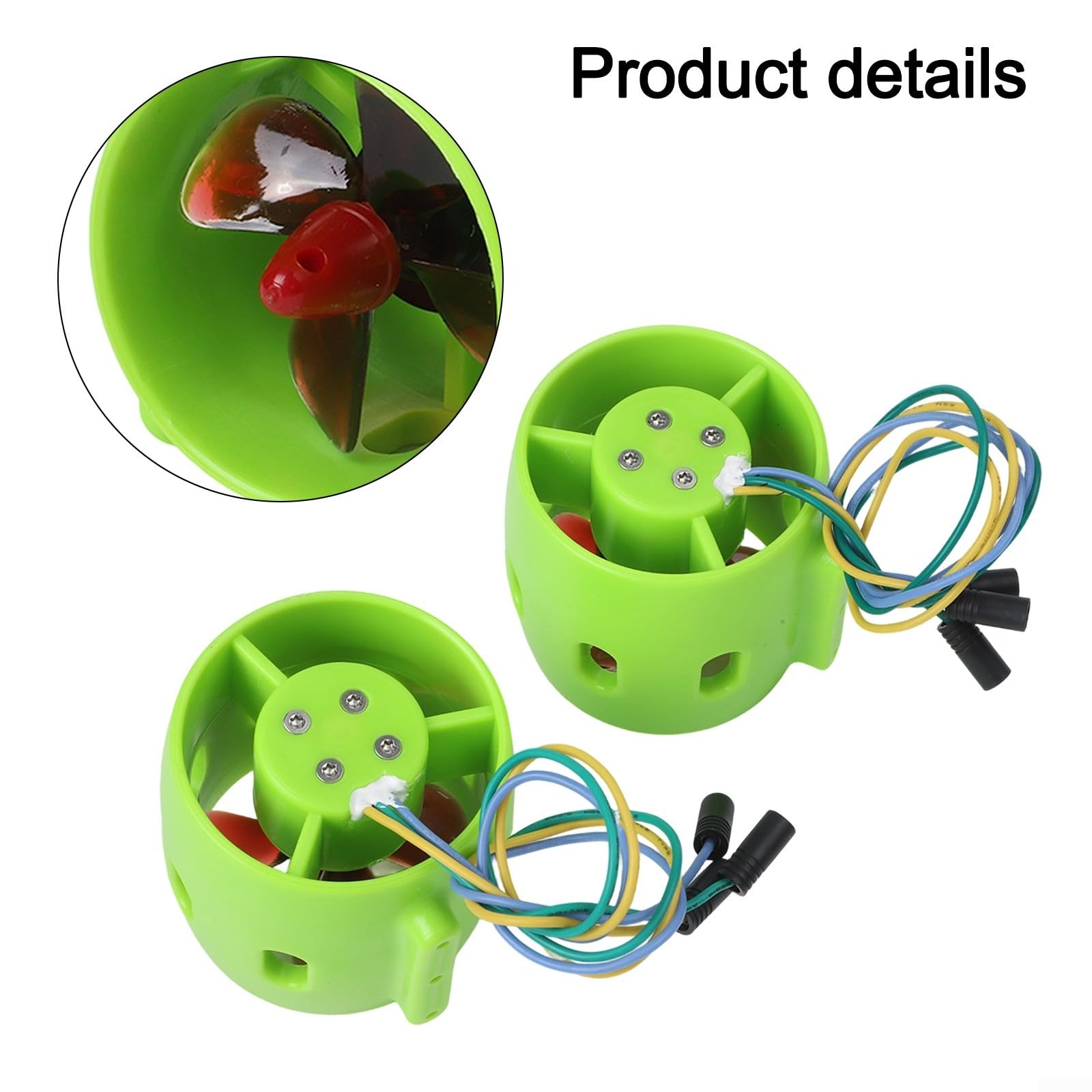 RC Jet Boot Unterwasser Motor Thruster 12-24V Unterwasser-Thruster, bürstenloses Modell Schiff Elektrische Fischerbootmotoren Antriebsmotor Propeller für DIY ROV Roboter(1 Pair)