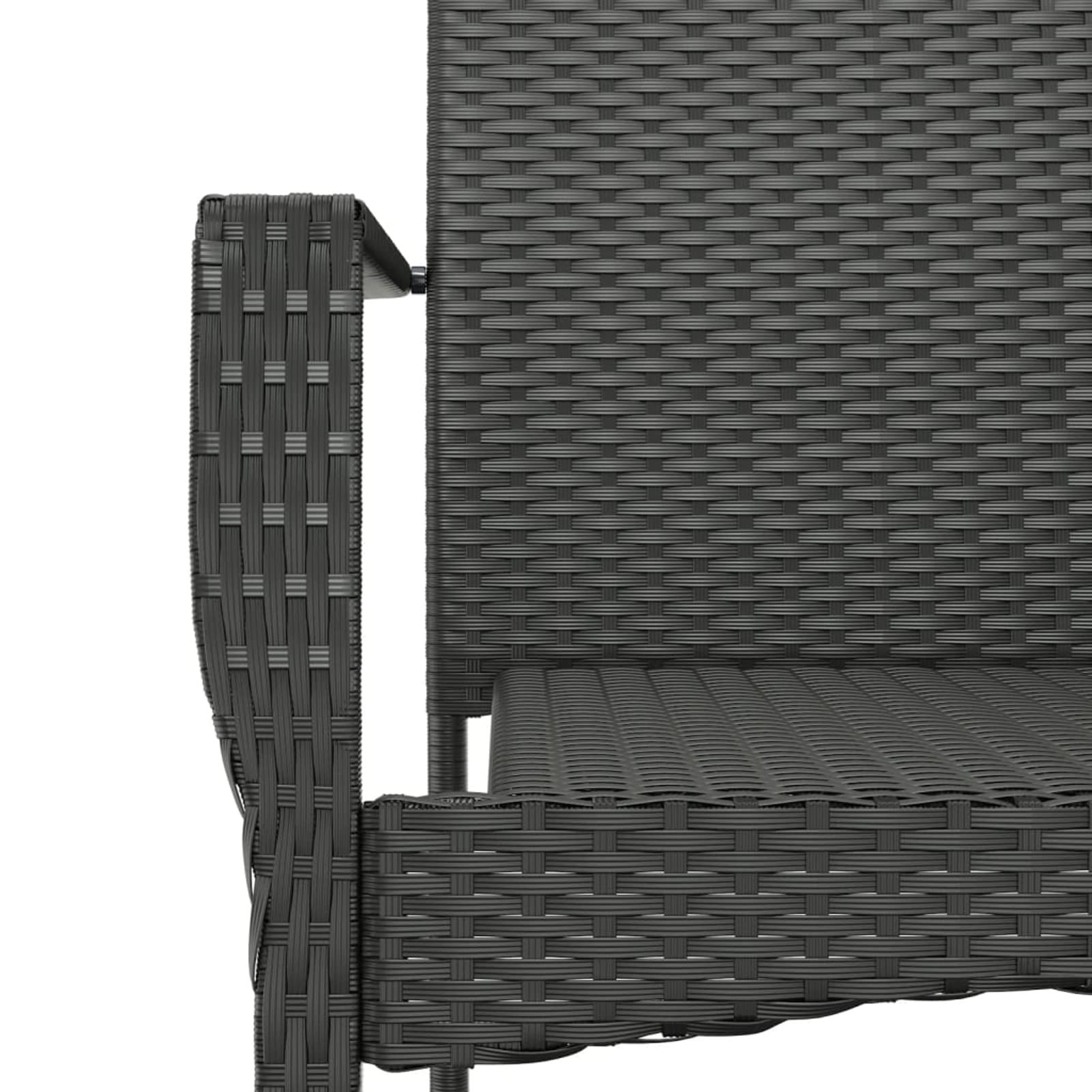 3157965 Set da Pranzo da Giardino 5 pz Nero con Cuscini in Polyrattan Testata in Legno,Testata Letto Matrimoniale Muebles Dormitorio Spalliera Letto Testiere per Letto Matrimoniale