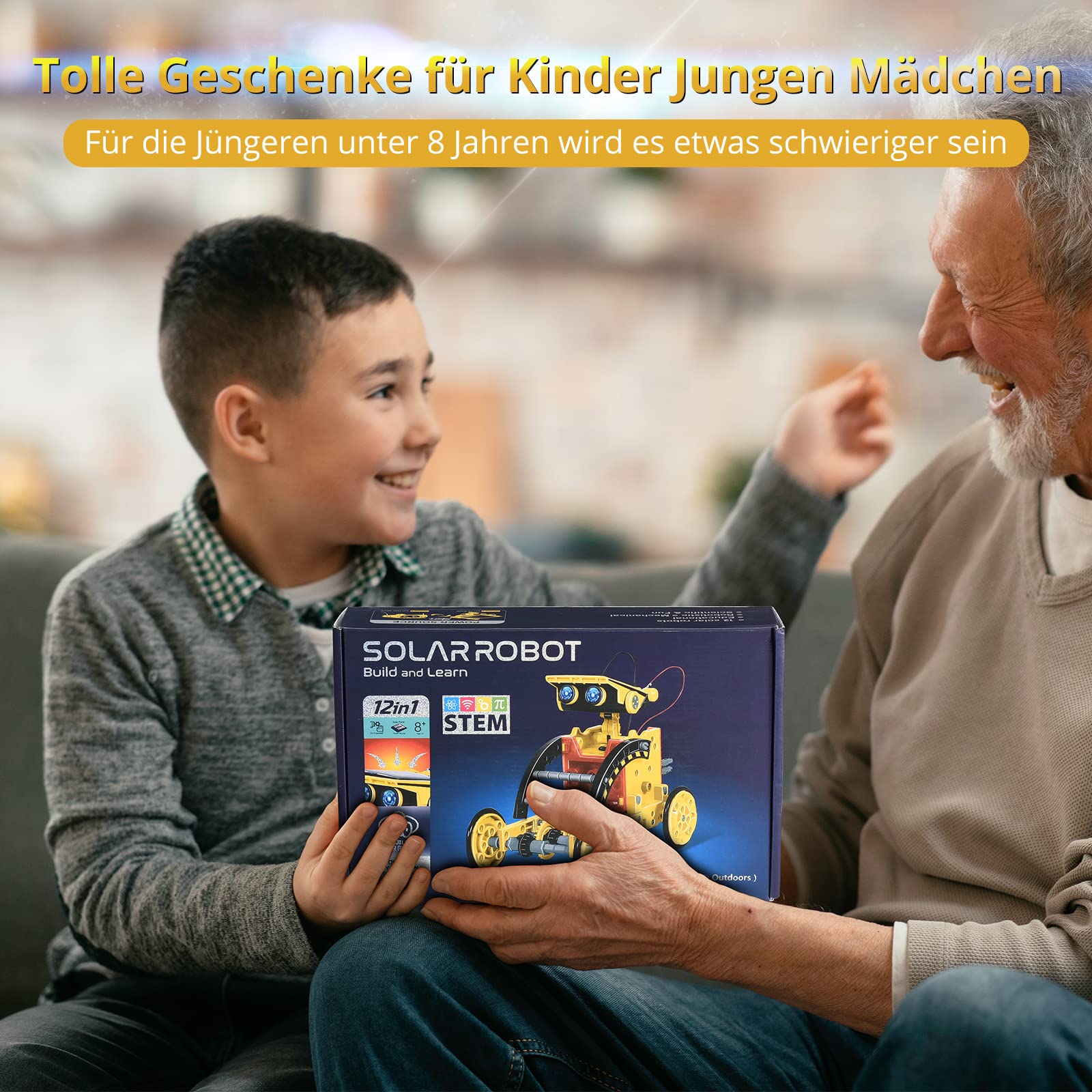 Solar Roboter Spielzeug ab 8 Jahre,OMWay 12-in-1 STEM Experimente für Kinder Alter 9 10 11 12,Konstruktionsspielzeug Bausatz,Geschenke Spielzeug für 13 14 Jährige Junge Mädchen