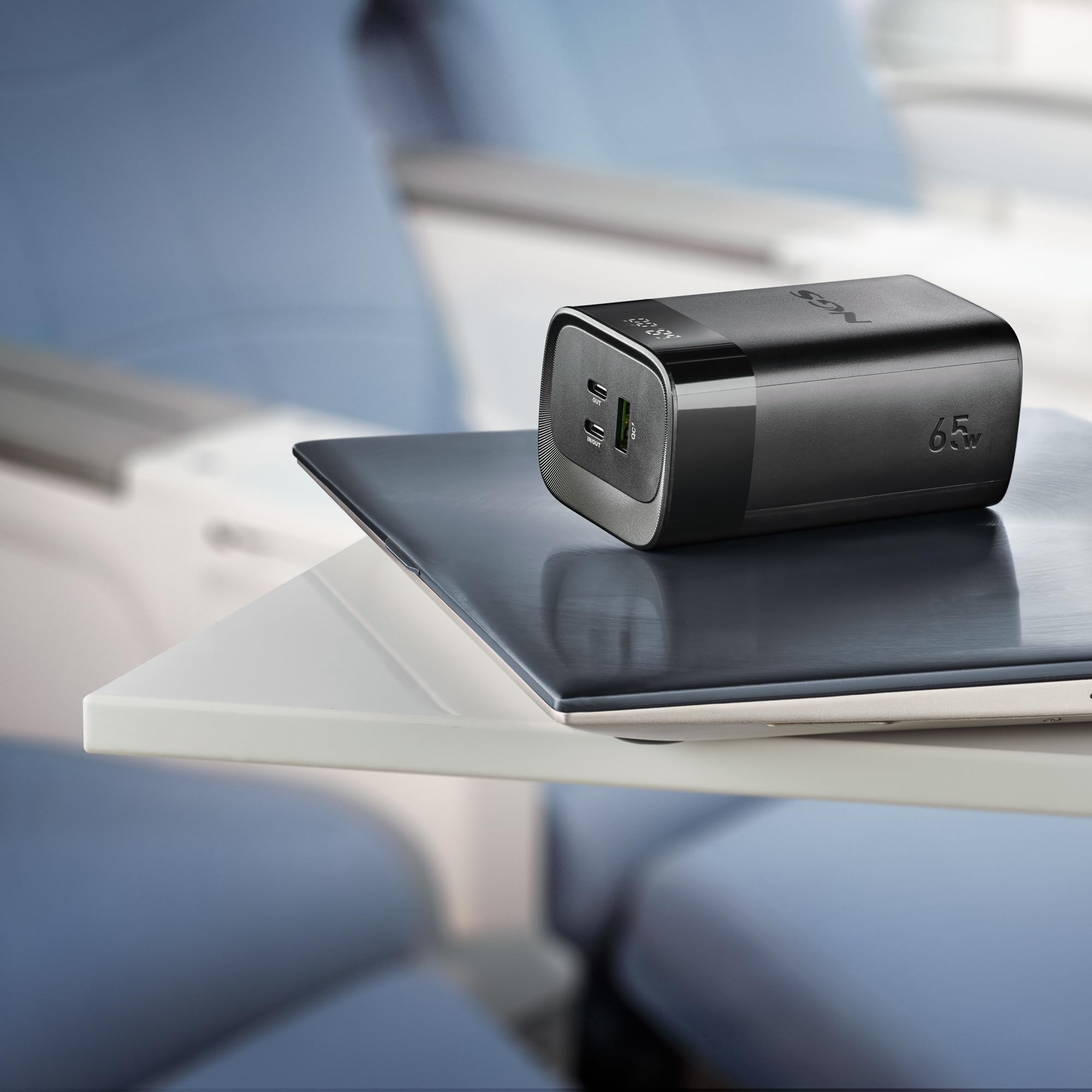 NGS Twix 20 - Batería Portátil 20000mAh, 65W Carga Rápida, USB-C 20W y USB-A QC 22,5W, Pantalla LED Precisa, Compacta y Ligera, Compatible con iPhone, Samsung, Xiaomi, Huawei, Laptop