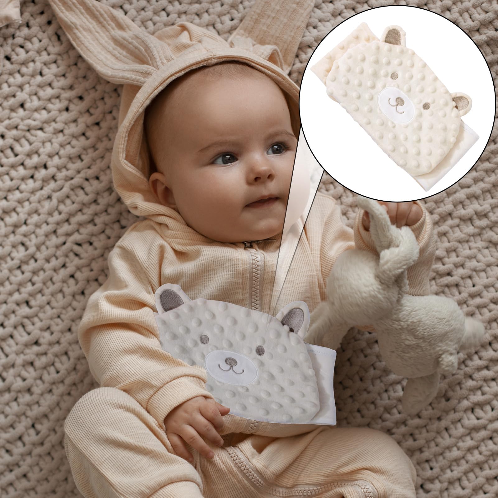 Bouillotte Bebe Anti Colique, Ceinture Chauffante Sèche Anti-Colique Pour Nourrisson, Idéale Pour Les Maux De Ventre Et Les Ballonnements, Garnissage En Pierres De Haricots Rouges