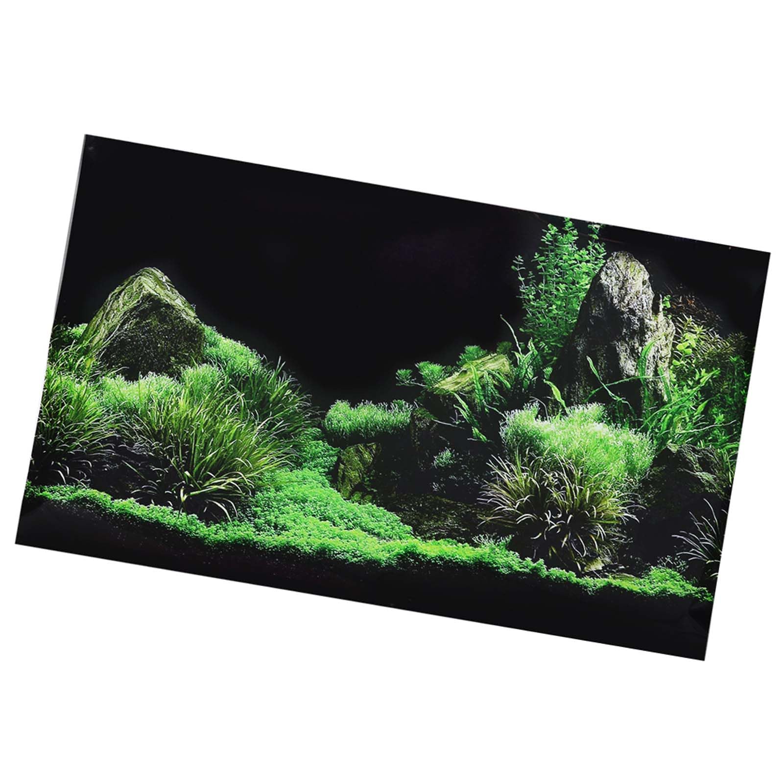 Eye-Catching Aquarium Fish Tank Decoration with Water Grass Theme PVC Sticker 61x30cm | Easy Adhesion Self-Adhesive Aquarium Background | Vibrant Colorful Fish Tank Decor (61 * 30cm) (61 * 40cm)