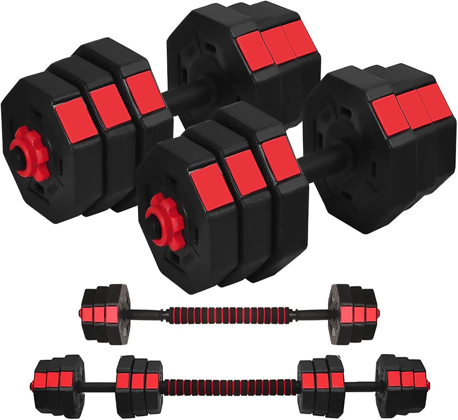 Dumbbells Weights Set Adjustable Weight to 44Lbs, Free