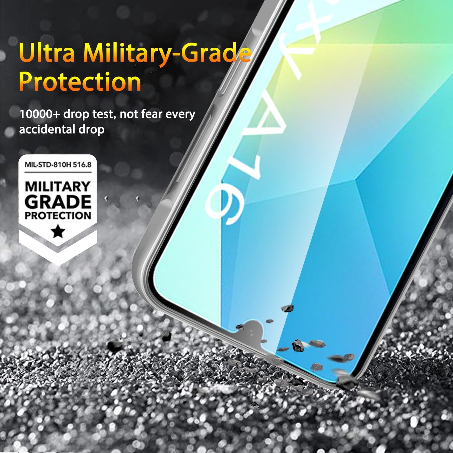 QsmQam 3 Pezzi Vetro Temperato per Samsung Galaxy A16 4G/5G e 3 Pezzi Pellicola Fotocamera, Pellicola Prottetiva Anti Graffio, Durezza 9H, Senza Bolle, Vetro Protettivo per Samsung A16