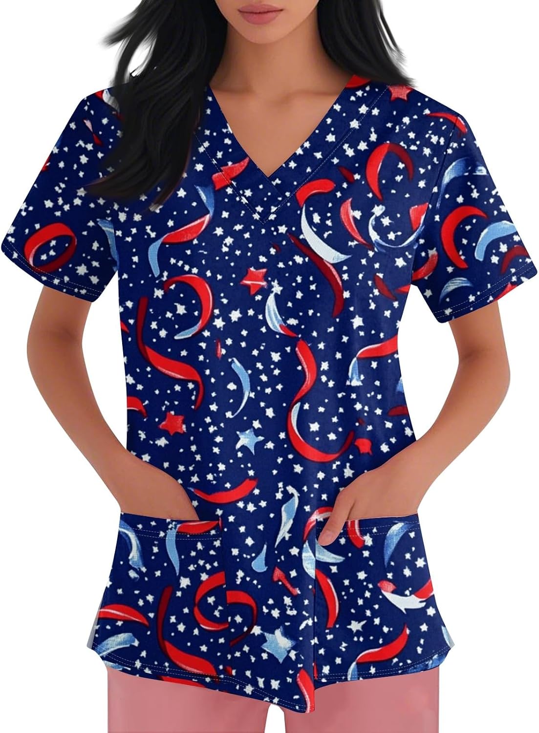 Women's 250Th Anniversary USA Shirt, 4Th of July Shirts for Men, Short Sleeve V Neck Patriotic Tops, S-5XL