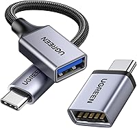 Vista 1 de UGREEN Paquete de 2 adaptadores USB C a USB A, adaptador USB C macho a USB hembra compatible con Samsung S23 Ultra MacBook Pro 2023 / Air 2022 iPad