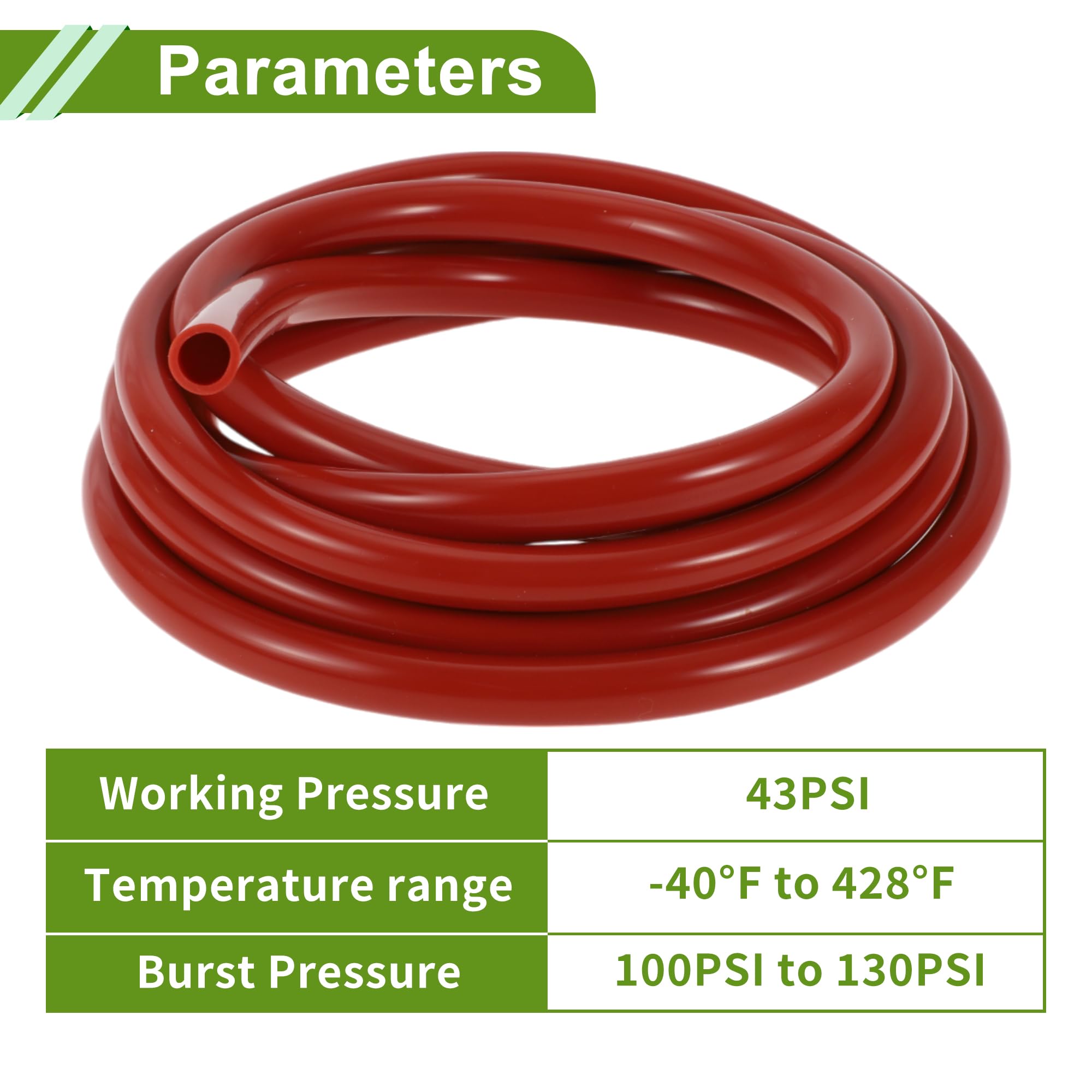 Automotive Vacuum Line Vacuum Hose Silicone Vacuum Tubing Hose 10 FT 6 Sizes 130PSI Automotive Engine Line Kit Vacuum Lines Automotive Engine Vacuum Line Replacement